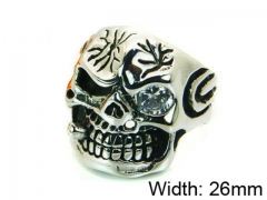 HY Stainless Steel 316L Man Skull Rings-HY22R1240HKD