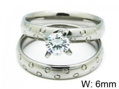 HY Stainless Steel 316L Lady Lover Rings-HY06R0252N0