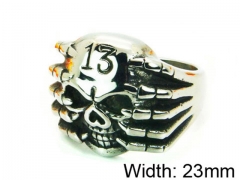 HY Stainless Steel 316L Man Skull Rings-HY22R0696HIB