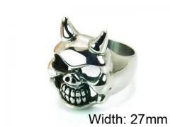 HY Stainless Steel 316L Man Skull Rings-HY22R0522HIX