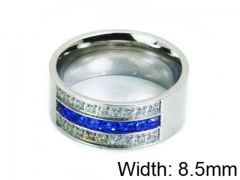 HY Stainless Steel 316L Lady Small-Crystal Rings-HY14R0452H2Y