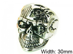 HY Stainless Steel 316L Man Skull Rings-HY22R0756HIB