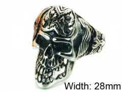 HY Stainless Steel 316L Man Skull Rings-HY22R0887HHQ