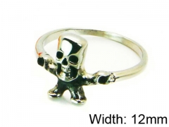 HY Stainless Steel 316L Man Skull Rings-HY22R1329PQ