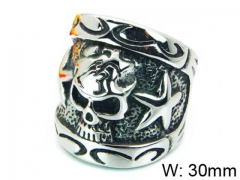 HY Stainless Steel 316L Man Skull Rings-HY22R0946HJF