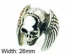 HY Stainless Steel 316L Man Skull Rings-HY22R0918HJD