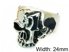 HY Stainless Steel 316L Man Skull Rings-HY22R0950H2U