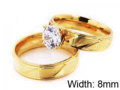 HY Stainless Steel 316L Lady Lover Rings-HY06R0181H10