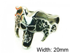 HY Stainless Steel 316L Man Skull Rings-HY22R0748HIQ