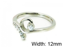 HY Stainless Steel 316L Lady Small-Crystal Rings-HY30R0501KLZ