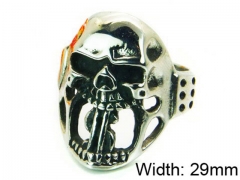 HY Stainless Steel 316L Man Skull Rings-HY22R0891H2U