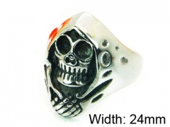 HY Stainless Steel 316L Man Skull Rings-HY22R0660HHQ