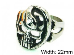 HY Stainless Steel 316L Man Skull Rings-HY22R0734H2T