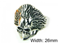 HY Stainless Steel 316L Man Skull Rings-HY22R0906HHF