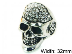 HY Stainless Steel 316L Man Skull Rings-HY22R0719HKS