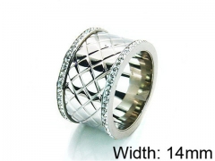 HY Stainless Steel 316L Lady Small-Crystal Rings-HY16R0001HQQ