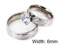 HY Stainless Steel 316L Lady Lover Rings-HY06R0172