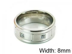 HY Stainless Steel 316L Lady Small-Crystal Rings-HY14R0432OL