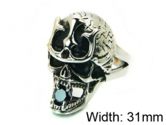 HY Stainless Steel 316L Man Skull Rings-HY22R1174HJG