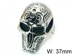 HY Stainless Steel 316L Man Skull Rings-HY22R0942HIS