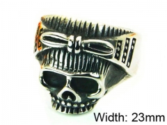 HY Stainless Steel 316L Man Skull Rings-HY22R0607HIF