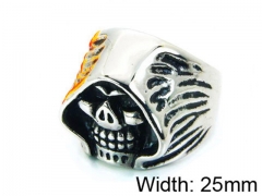 HY Stainless Steel 316L Man Skull Rings-HY22R1075H2V