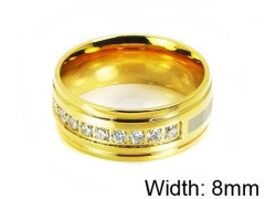 HY Stainless Steel 316L Lady Small-Crystal Rings-HY14R0440HAA