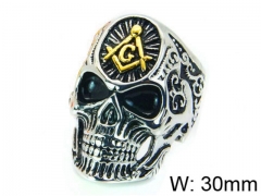 HY Stainless Steel 316L Man Skull Rings-HY22R1035HJD