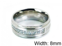 HY Stainless Steel 316L Lady Small-Crystal Rings-HY14R0439PQ