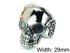 HY Stainless Steel 316L Man Skull Rings-HY22R0070HIS