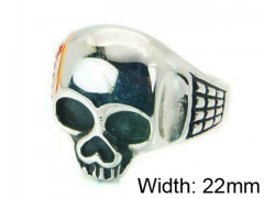 HY Stainless Steel 316L Man Skull Rings-HY22R0904HIC