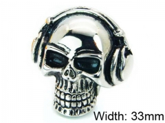 HY Stainless Steel 316L Man Skull Rings-HY22R0957HJU