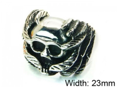 HY Stainless Steel 316L Man Skull Rings-HY22R0881H2V