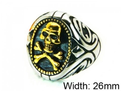 HY Stainless Steel 316L Man Skull Rings-HY22R1332HJQ