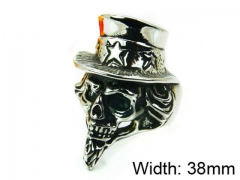 HY Stainless Steel 316L Man Skull Rings-HY22R0578HJD