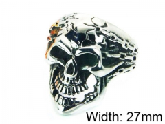 HY Stainless Steel 316L Man Skull Rings-HY22R1020HIG