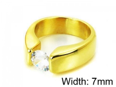 HY Stainless Steel 316L Lady Big-Crystal Rings-HY05R0169HJV