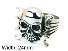 HY Stainless Steel 316L Man Skull Rings-HY22R0649HIC