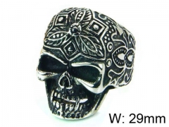 HY Stainless Steel 316L Man Skull Rings-HY22R0913H2U