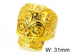 HY Stainless Steel 316L Man Skull Rings-HY22R0988H3B