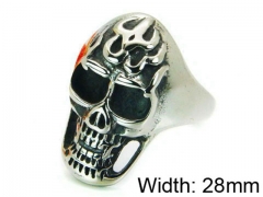 HY Stainless Steel 316L Man Skull Rings-HY22R0965H2Y