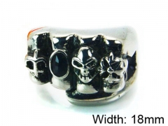 HY Stainless Steel 316L Man Skull Rings-HY22R0707HIF