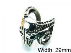 HY Stainless Steel 316L Man Skull Rings-HY22R0518HJW