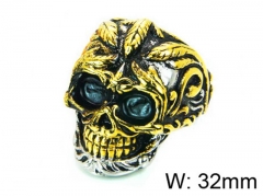 HY Stainless Steel 316L Man Skull Rings-HY22R1134HJE