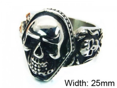 HY Stainless Steel 316L Man Skull Rings-HY22R0709H2U