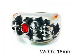 HY Stainless Steel 316L Man Skull Rings-HY22R0706H2R