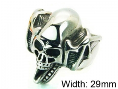 HY Stainless Steel 316L Man Skull Rings-HY22R0895HJR