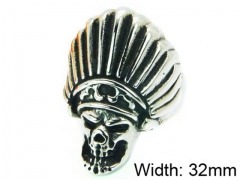 HY Stainless Steel 316L Man Skull Rings-HY22R0948H2C