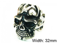 HY Stainless Steel 316L Man Skull Rings-HY22R0701HJE