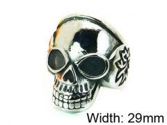 HY Stainless Steel 316L Man Skull Rings-HY22R1238HIR